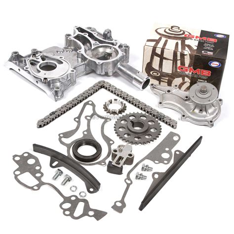 85-95 Toyota 22R 22RE Timing Chain Kit w/ 2 Metal Guides Timing Cover ...