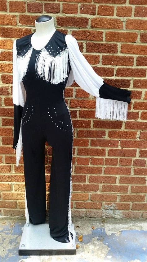 Vintage Western Dance Costume // Fringe Sleeves // Rhinestone | Etsy ...