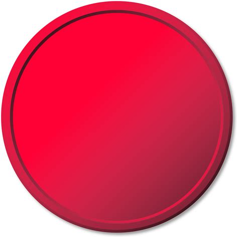 Red Circle Round 3D Button (PNG Transparent) | OnlyGFX.com