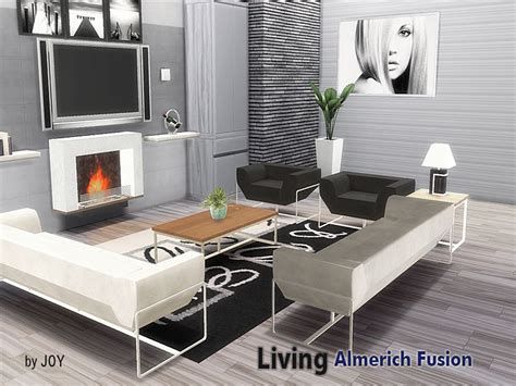 Joy's Living Almerich Fusion | Modern living room set, Living room sims ...