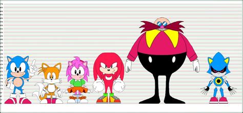 Classic Sonic Characters Height Chart by delvallejoel on DeviantArt