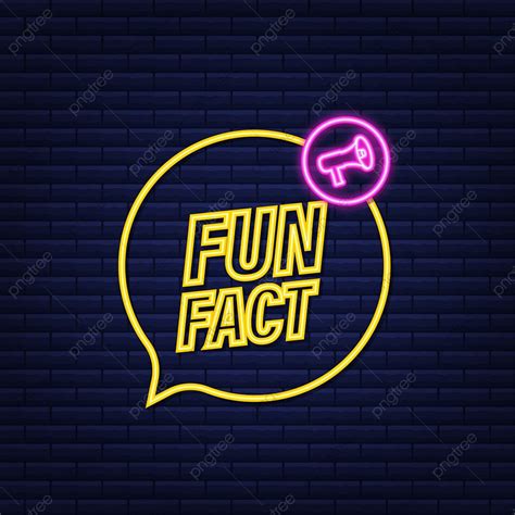 Fun Facts Vector Hd PNG Images, Fun Fact Neon Icon, Phrase ...