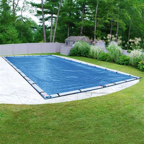 Pool Mate 10 Year Heavy-Duty Mesh Blue In-Ground Winter Pool Cover, 20 ...