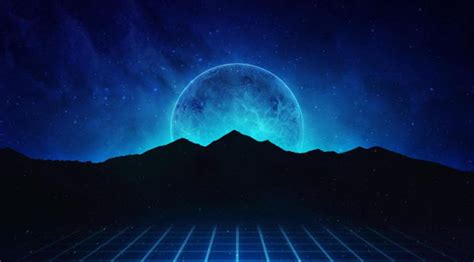 640x360 Resolution Neon Retrowave Hills 640x360 Resolution Wallpaper ...