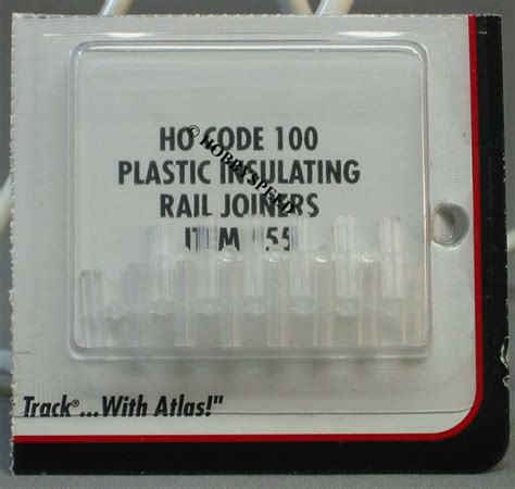 ATLAS HO CODE 100 PLASTIC INSULATING TRACK RAIL JOINERS ATL55