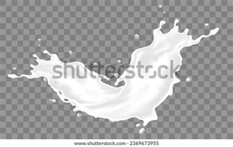 Realisitc 3d White Milk Splash Flying Stock Vector (Royalty Free ...