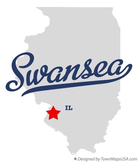 Map of Swansea, IL, Illinois