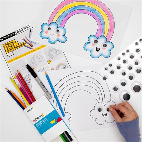 Kids Drawing Tutorial - Happy Rainbow — Clever Poppy