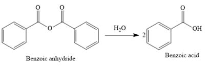 Draw the products formed when benzoic anhydride ((C_6H_5CO)_2O) is ...