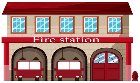 A fire station on white background 431958 Vector Art at Vecteezy