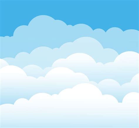 Cloudy Sky Background Clipart Blue