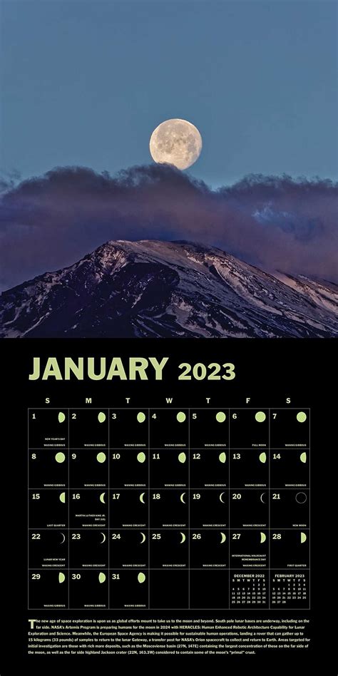 Buy Lunar 2023 Wall Calendar : A Glow-In-The-Dark Calendar for 2023 ...