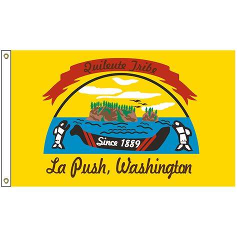 NAT-4×6-QUILEUTE 4′ x 6′ Quileute Tribe Flag With Heading And Grommets ...