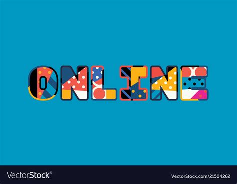 Online concept word art Royalty Free Vector Image