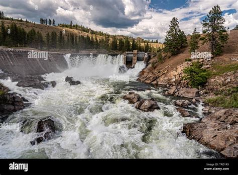 Little Falls Dam On The Spokane River Stock Photo - Alamy