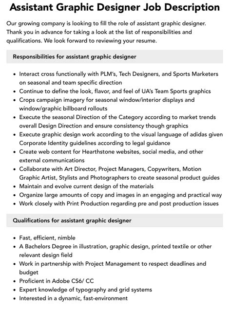 Graphic designer job description roles and responsibilities