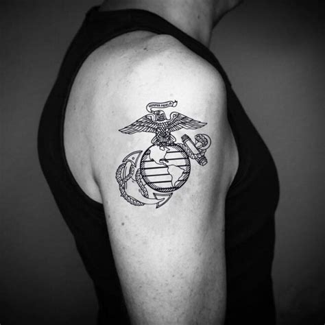 USMC Marine Corps Temporary Tattoo Sticker - OhMyTat