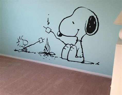 Snoopy Peanuts Wall Decal Vinyl Wall Decor Kids Wall Art Nursery Decal ...