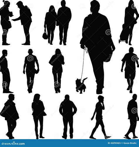 People Walk Stock Illustration - Image: 46090465