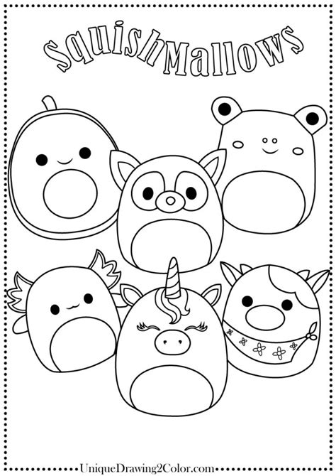 Squishmallow Coloring Pages (Free Printable) | Kids colouring ...