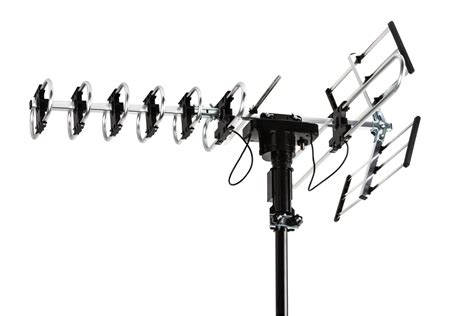 Outdoor HDTV Antenna 200 Mile Motorized 360 Degree w/Installation Kit ...