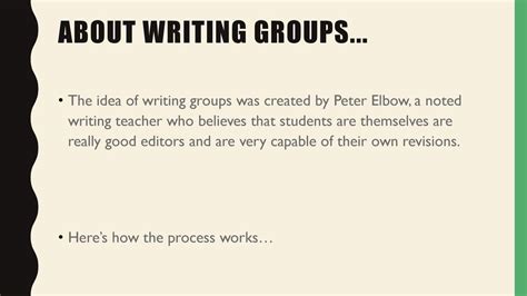 Writing Groups Goal: CCSS.ELA-LITERACY.W Develop and strengthen writing ...