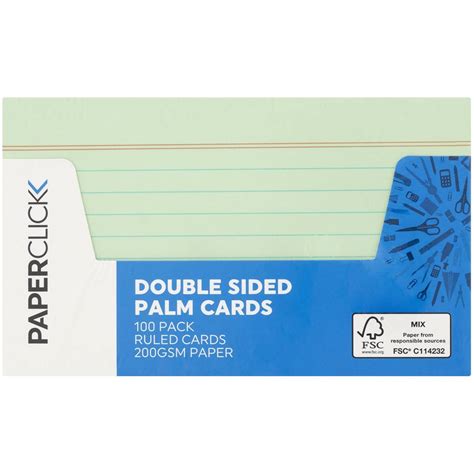 Paperclick Palm Cards 100 Pack | Woolworths