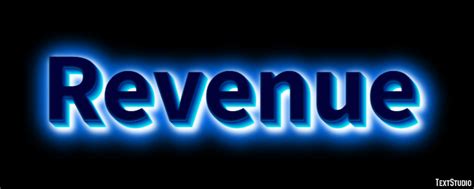 Revenue Text Effect and Logo Design Word