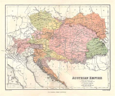 1874 Map of Austrian Empire - Etsy Canada