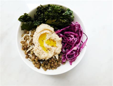 Kale Chip and Lentil Power Bowl - a new green leaf