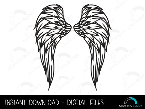 Angel Wings SVG, Memorial Wings PNG, Wings Heaven Vector, Angel Cricut ...