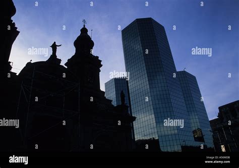 Skyline in Santiago Chile Stock Photo - Alamy