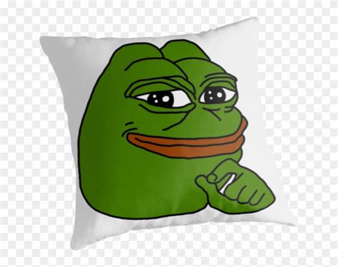 Smug Frog/smug Pepe V2 - Cushion, HD Png Download - 875x875(#2462575 ...