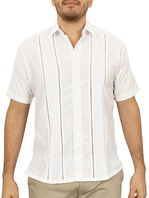 Camisa Sport Tipo Guayabera Color Blanco Con Bonito Bordado Al Frente ...