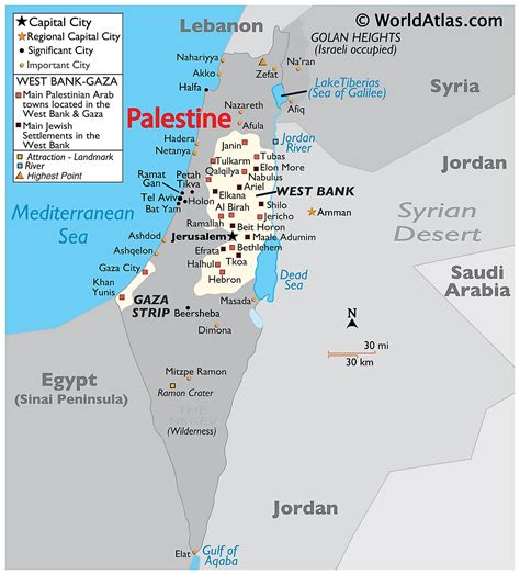 Gaza World Map