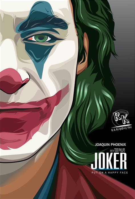 Joaquin phoenix-joker(vector) | Joker, Vector art, Joker face