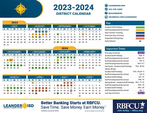 Leander Independent School District Calendar 2024-2025