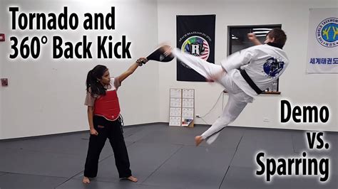 Tornado Kick & 360° Back Kick – Demo vs. Sparring – Taekwondo Action ...