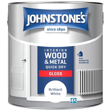 Johnstone's Quick Dry Gloss Paint - Brilliant White 2.5L