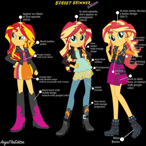 Sunset Shimmer Evolution by AryaTheEditor on DeviantArt