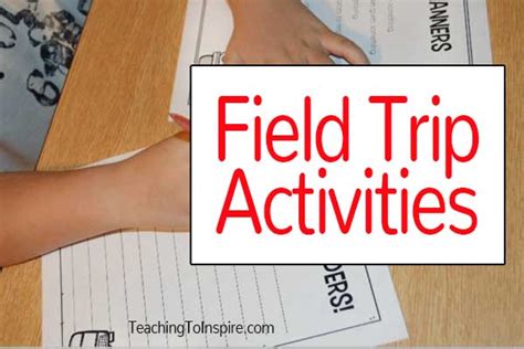 Field Trip Activities {Free Field Trip Resources} - Teaching with ...