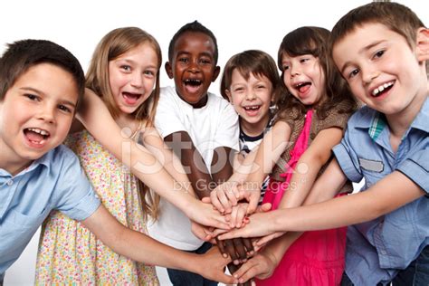 Multiracial Children Putting Their Hands Together Stock Photo | Royalty ...