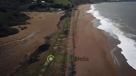 Storm Emma & the Beast from the East damage the A379 Slapton Line - YouTube