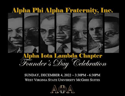 Alpha Phi Alpha Fraternity, Inc. Founders Day Event, West Virginia ...