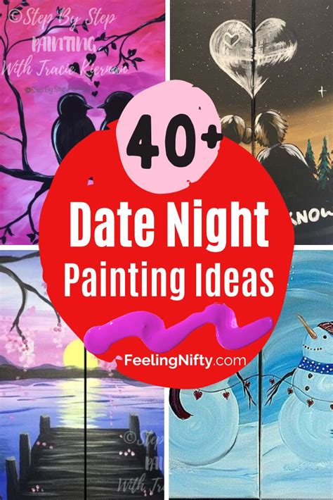 40+ Couples Painting Ideas For The Perfect Date Night | Couples canvas ...