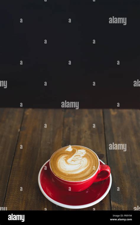 Coffee latte art in coffee shop Stock Photo - Alamy