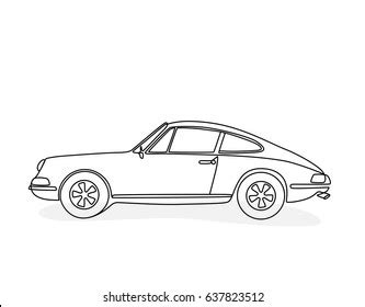 Hand Drawing Sports Car Side View Stock Vector (Royalty Free) 637823512 ...