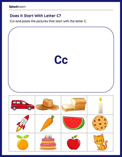 Letter C Cut And Paste Worksheets