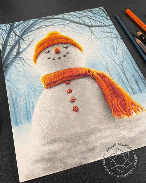 Drawing a snowman so real he might MELT! | Sandy Allnock