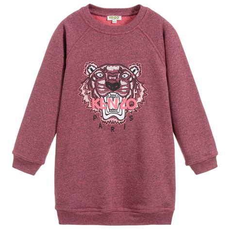 KENZO KIDS - Girls Pink Tiger Dress | Childrensalon